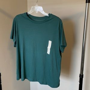 a new day green short sleeve crew neck T-shirt NWT